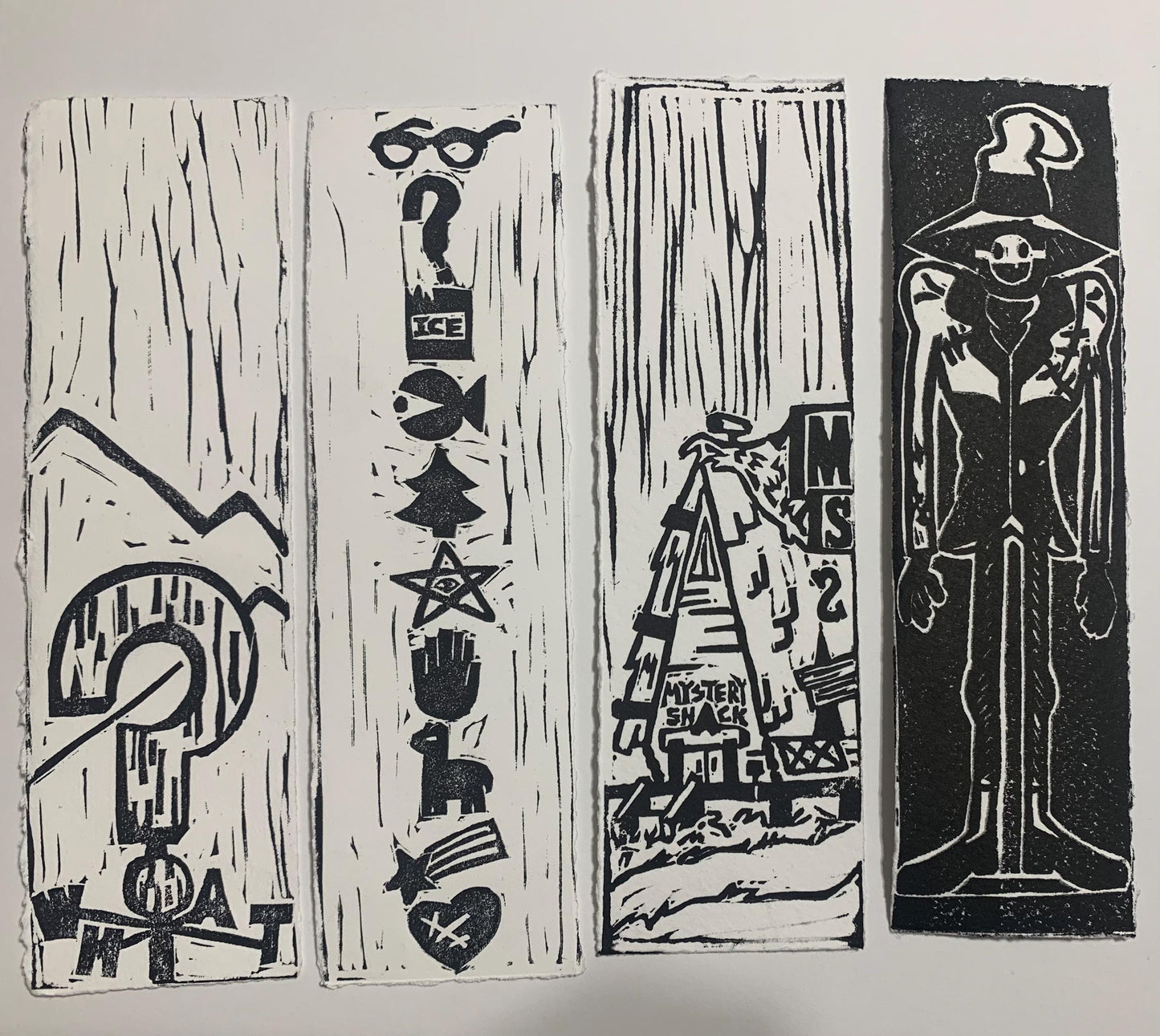 gravity falls bookmark bundle- linoprint