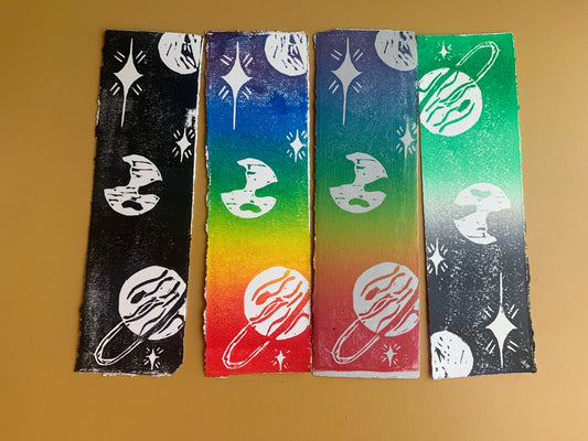 Linocut bookmark bundle