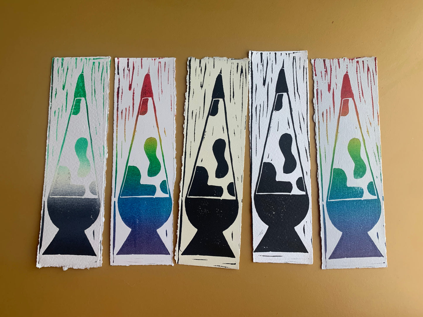 Linocut bookmark bundle